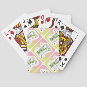 CARTES À JOUER - RECETTE DE COCKTAIL MOJITO ART