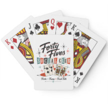 Cartes à jouer rétro du Forty Fives Social Club