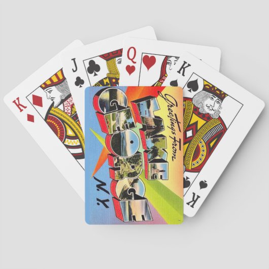 Cartes à jouer rétro Lake George (dos)