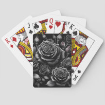 Cartes à jouer Roses Sombres Personnalisées