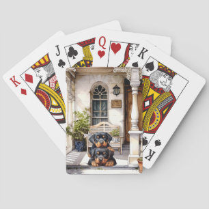 Cartes à jouer Rottweiler, remplisseur de bas