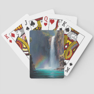 Cartes à jouer Scène de fantaisie de cascade arc-e