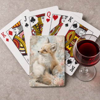 Cartes à jouer Soft Pastel Fox & Fleurs