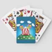 Cartes à jouer sous la tente de cirque rouge (dos)