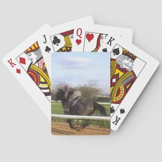 Cartes à jouer sur le thème des chevaux de course (dos)
