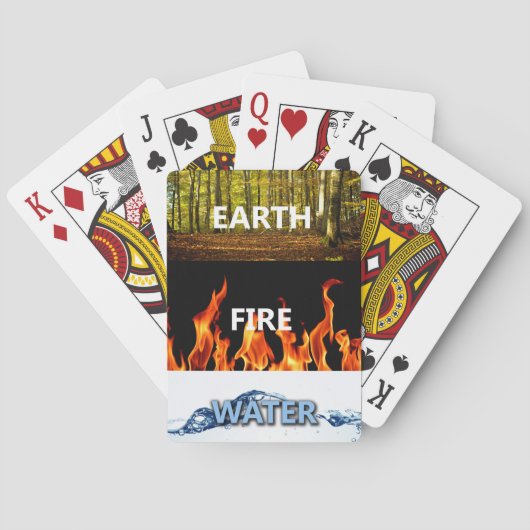 Cartes à jouer Terre, Feu, Eau (dos)