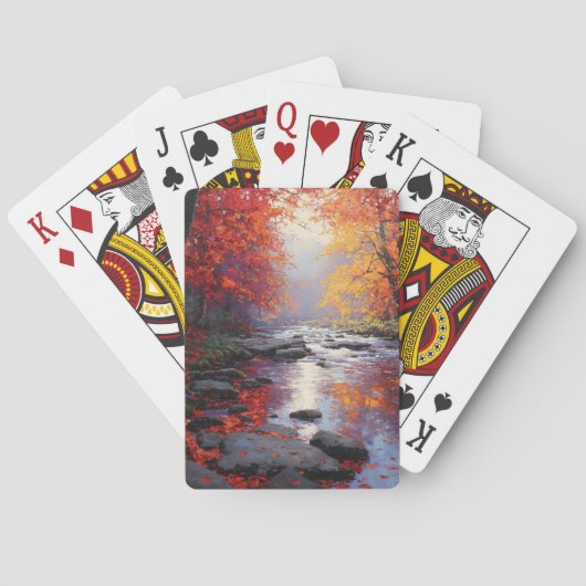 Cartes à jouer Tranquil Lake Sunset Canoe (dos)