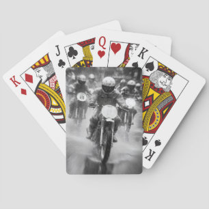 Cartes à jouer Vintage Biker Rain Ride
