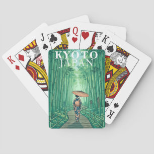 Cartes à jouer vintage de voyage à Kyoto Japon