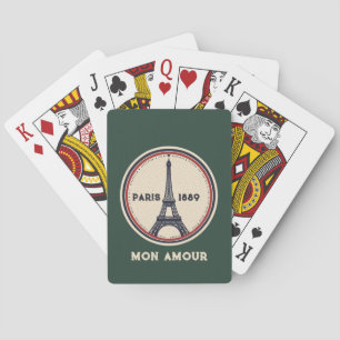 Cartes à jouer Vintage Paris Tour Eiffel 1889