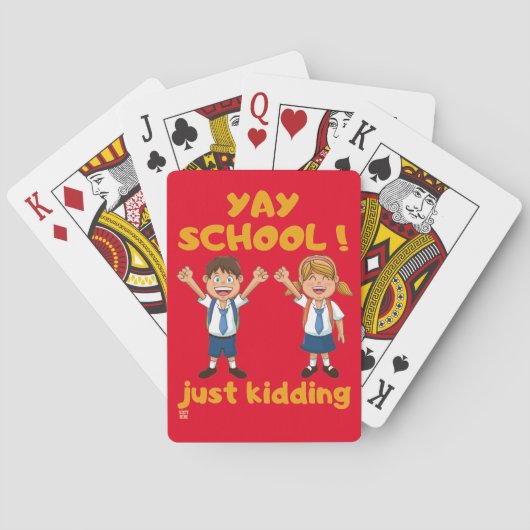 cartes à jouer "YAY SCHOOL" (dos)