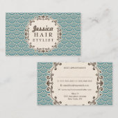 Cartes à la mode de rendez-vous de coiffeur de (Devant / Derrière)