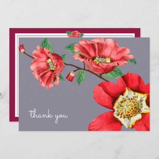 Cartes à notes fixes personnalisées Moss rose (Devant / Derrière)