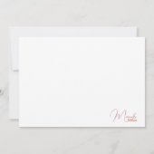 Cartes à notes florales Abstraites rose, orange et (Dos)