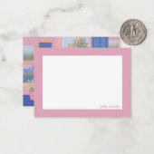 Cartes à notes florales de printemps (Devant/Arrière en situation)