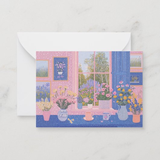 Cartes à notes florales de printemps (Dos)