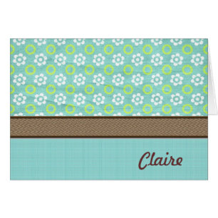 Cartes à notes florales personnalisées