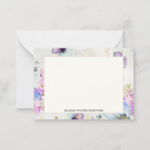 Cartes à notes florales roses (Devant)