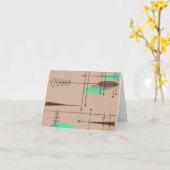 Cartes à notes modernes du milieu du siècle Atomiq (Fleur jaune)