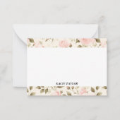 Cartes à notes personnalisées Beige Blush Floral (Devant)