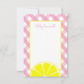Cartes à notes personnalisées en limonade rose (Devant)