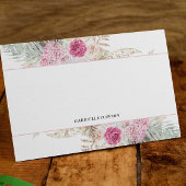 Cartes à notes personnalisées Fuchsia rose