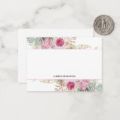 Cartes à notes personnalisées Fuchsia rose (Devant/Arrière en situation)