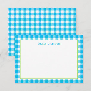 Cartes à notes personnalisées Plaid Buffalo