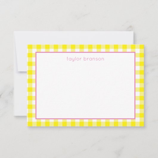 Cartes à notes personnalisées Plaid Buffalo (Devant)