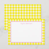 Cartes à notes personnalisées Plaid Buffalo (Devant / Derrière)