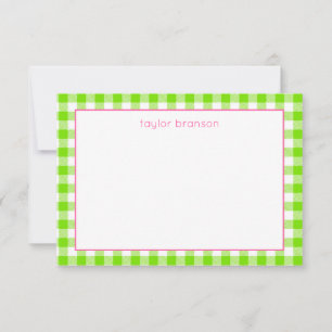 Cartes à notes personnalisées Plaid Buffalo