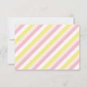 Cartes à notes personnalisées Stripes & Lemonade (Dos)