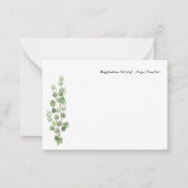 Cartes à notes personnalisées vertes (Devant)