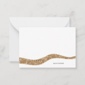 Cartes à notes personnelles de ligne moderne (Devant)