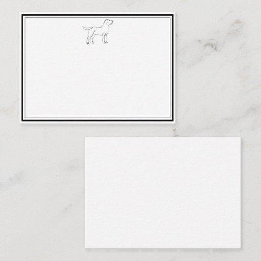 Cartes à notes plates Labrador (Devant / Derrière)