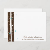 Cartes à notes plates personnalisées Birch Trees (Devant / Derrière)