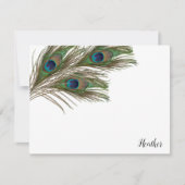 Cartes à notes plates personnalisées Peacock (Devant)