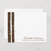 Cartes à notes plates pour bouleaux verts (Devant / Derrière)