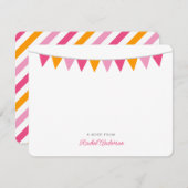 Cartes à notes plates pour Monogramme de Bung mode (Devant / Derrière)