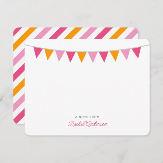 Cartes à notes plates pour Monogramme de Bung mode (Devant / Derrière)