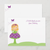 Cartes à notes plats de fée adorables (Devant / Derrière)