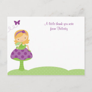 Cartes à notes plats de fée adorables