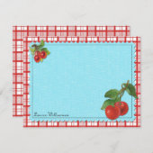 Cartes à notes plats personnalisées Cherry Cheery (Devant / Derrière)