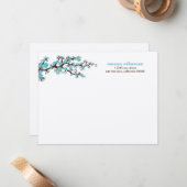 Cartes à notes plats personnalisées en fleurs de c (Devant/Arrière en situation)