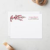 Cartes à notes plats personnalisées en fleurs de c (Devant/Arrière en situation)