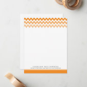 Cartes à notes plats sur mesure Chevron Motif (ora (Devant/Arrière en situation)