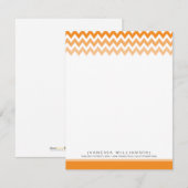 Cartes à notes plats sur mesure Chevron Motif (ora (Devant / Derrière)