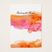 Cartes à oreille Arrière - plan couleur rose orang (Devant)