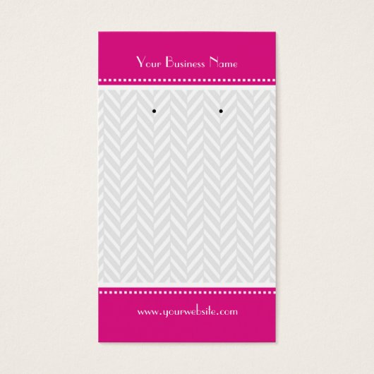 Cartes à oreilles en Gris Gris Rose Chaud (Devant)