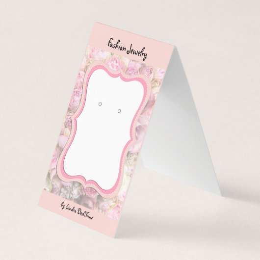 Cartes à oreilles Tentfold Rose Custom Floral Plaq (Devant)